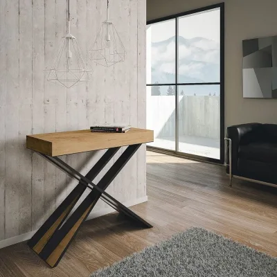 Itamoby Consolle allungabile Diago Premium Small in nobilitato e talaio in ferro da 90x40(196) cm