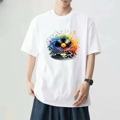T-Shirt a maniche corte disco DJ