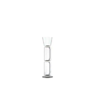 Flos Lampada da terra Noctambule Floor 2 High Cylinder Cone Small Base finitura nero