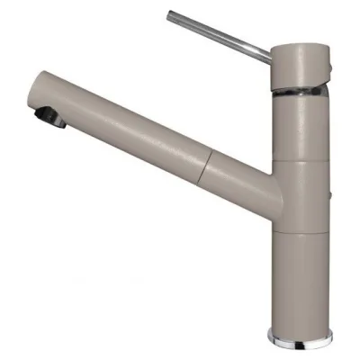 Elleci Miscelatore monocomando con canna girevole e doccetta estraibile RENO MGKREN43 finitura G43 tortora