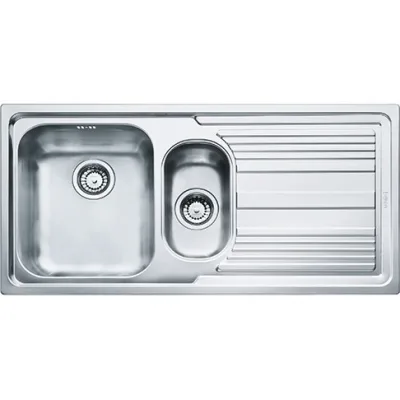 Franke: Lavello una vasca con vaschetta e gocciolatoio a destra Logica Line LLL 651 101.0086.252 finitura dekor da 100x50 cm
