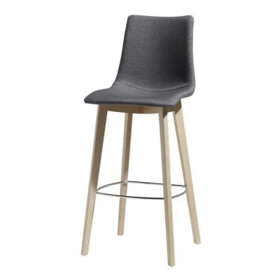 Scab Sgabello Natural Zebra Pop art. 2812 con struttura in legno e scocca in tessuto da h. 78 cm - CON VOUCHER 15% NEL CARRELLO