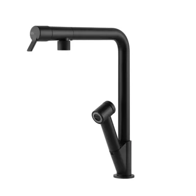 Gessi Miscelatore monocomando con doccetta estraibile Fisso Collection 60640 299 finitura Matte Black - IN PROMOZIONE FINO AL 6/07