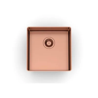 Foster Lavello una vasca 4340 058 finitura acciaio PVD copper da 41.6x41.6 cm - IN PROMOZIONE FINO AL 30/06
