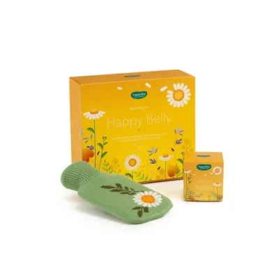 NEAVITA WELLNESS KIT COFANETTO CON TISANA CAMILLA 7 FILTROSCRIGNO + BOULE HAPPY BELLY GIALLO