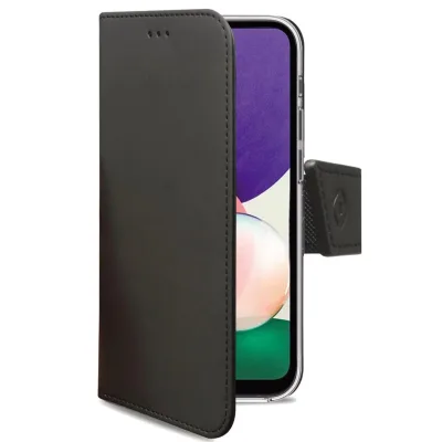 CELLY WALLY CASE GALAXY A22 5G BLACK WALLY968