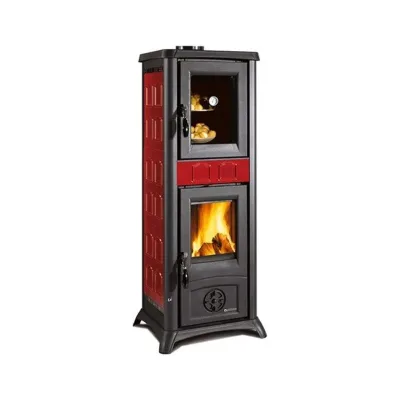 La Nordica Stufa a legna con forno GEMMA FORNO.165 CERAMICA 3009300 finitura elegance bordeaux