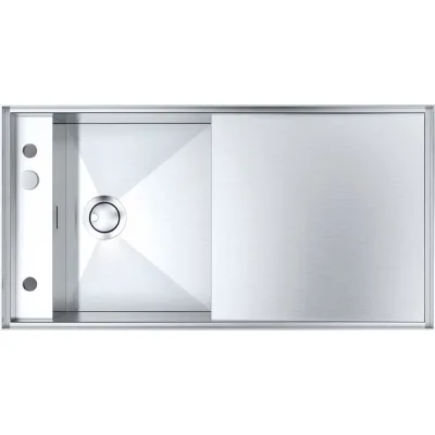 Barazza Lavello una vasca con gocciolatoio LAVELLI MIZU 1LMZ105 finitura inox satinato da 100x52 cm - IN PROMOZIONE FINO AL 6/07
