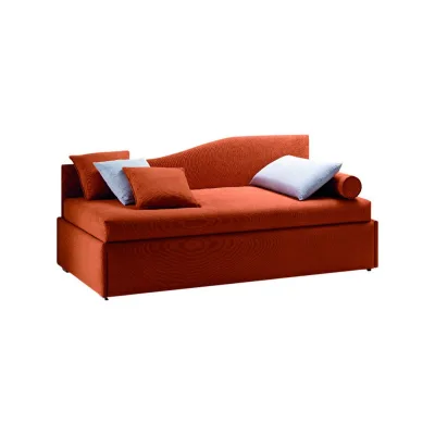 Samoa Letto singolo TWICE CENTRALE SAGOMATO imbottito con rete da 90x200/210 cm