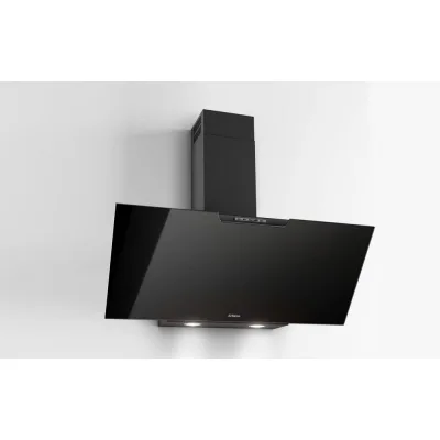 Airforce Cappa a parete aspirante F212 BL/A/80 CCF2128502 in vetroceramica nero da 80 cm