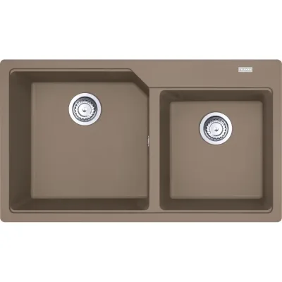 Franke: Lavello due vasche Urban Incasso UBG 620-86 114.0686.772 finitura fragranite oyster da 86x50 cm