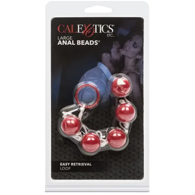 Perline Anali CalExotics Large Anal Beads 5 Sfere Blu con Loop