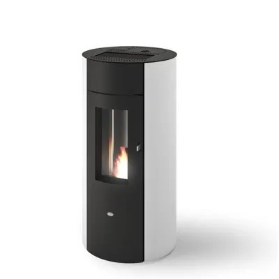 Eva Calòr Stufa a pellet ermetica a convezione naturale TRINITY 901691000 finitura bianco