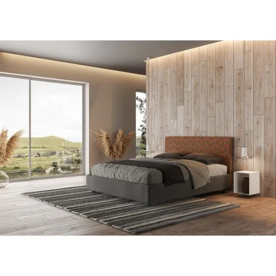 Ityhome Letto matrimoniale Arla in tessuto Era 04 da 160 cm