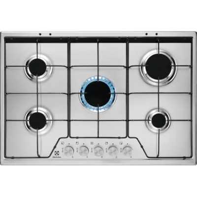Electrolux | Piano cottura a gas Slim Profile KGS7524SX finitura inox da 75 cm