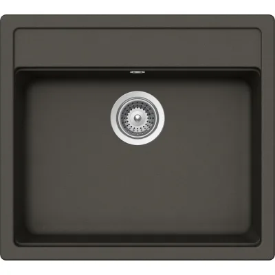Schock Lavello una vasca NEMO N100 NEMN100043 finitura asphalt da 57x51 cm