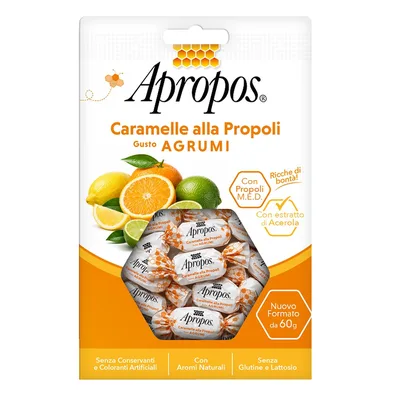 Apropos Caramelle Propoli Agrumi per Gola Lenitiva 60 g