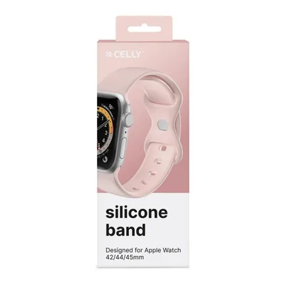 CELLY APPLE WATCH 42/44/45 SILICONE BPINK WBANDSIL44BP