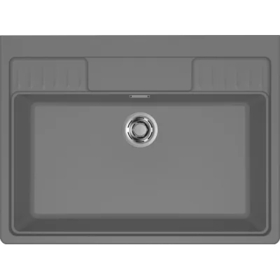 Elleci Lavello una vasca SPAZIO 900 EXTRA LKS90099XLP finitura composito K99 grigio scuro da 90x66.5 cm