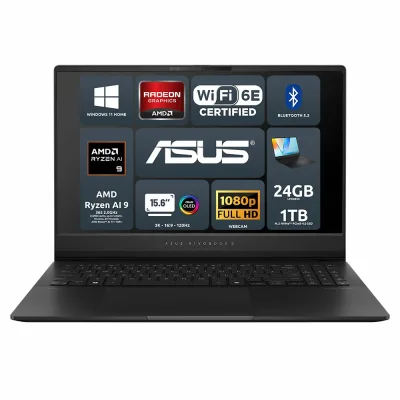 ASUS Notebook Vivobook S 15 OLED M5506WA-MA024W AMD Ryzen AI 9 365 24GB AMD Radeon Graphics SSD 1TB 15.6'' 3K Win11 Tastiera retroilluminata