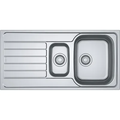 Franke: Lavello una vasca con vaschetta e gocciolatoio a sinistra Spark Incasso SKX 651 101.0716.615 finitura inox da 100x50 cm