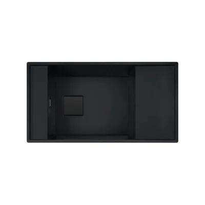 Franke: Lavello una vasca Fresno FSG 611-88 114.0718.447 finitura black matt da 87.7x49.5 cm