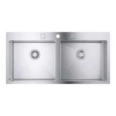 Grohe Lavello due vasche 31585SD1 finitura acciaio inox da 102,4x51 cm