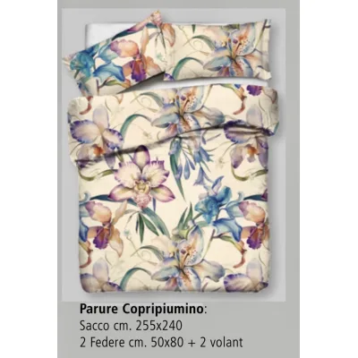 Copripiumino GF Ferrari Matrimoniale 255x240 Floreale Orchidee – Eleganza e Comfort in Cotone con 2 Federe