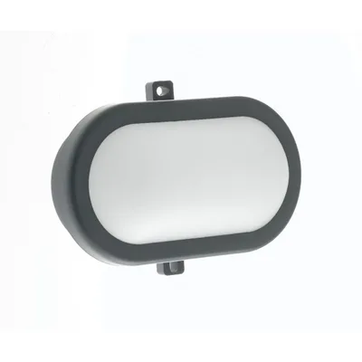 Plafoniera per esterni antracite in policarbonato, LED 10W, luce naturale, 11.5x16.9cm