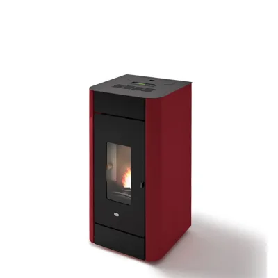Eva Calòr Termostufa a pellet ventilata FRIDA 13 901670600 finitura rosso