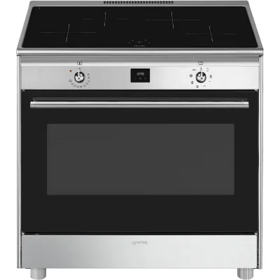 Smeg Cucina CG90CIXT con forno termoventilato e piano cottura induzione finitura acciaio inox da 90x60 cm - IN PROMOZIONE FINO AL 30/06