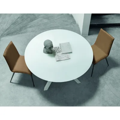 Sedit Tavolo rotondo fisso Zoe Round con struttura in metallo e piano a scelta - IN PROMOZIONE FINO AL 6/07