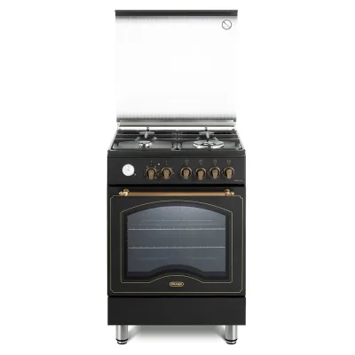 De Longhi Cucina a libera installazione PEMA 664 CLSG a 4 fuochi e forno elettrico multifunzione finitura antracite da 60 cm