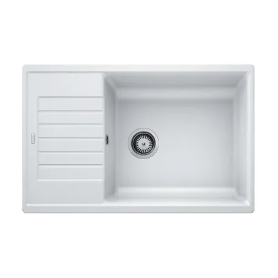 PRONTA CONSEGNA - Blanco | Lavello una vasca con gocciolatoio ZIA XL 6 S Compact 1523277 finitura bianco da 78x50 cm - Sopratop
