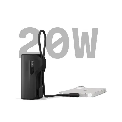 Cygnett BATTERY BANK USB-C 5K CABLE BLACK CY5356PBCHE