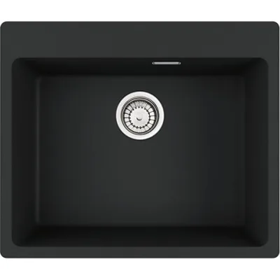 Franke Lavello una vasca Vasche Sopratop Centro MRG 610-54 FTL 114.0661.699 finitura fragranite black matt da 59x50 cm