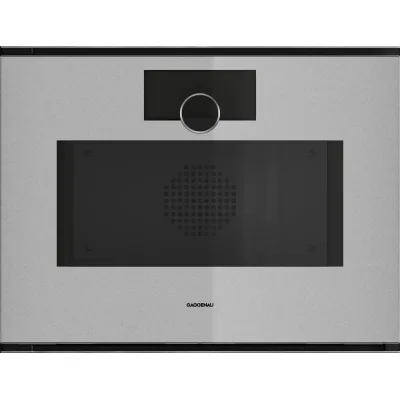 Gaggenau Forno combinato a vapore con cerniera a sinistra da incasso GS251130 finitura Gaggenau Sterling da 60 cm