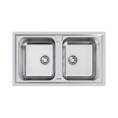 Foster Lavello due vasche 5886 060 finitura acciaio inox da 86x50 cm - IN PROMOZIONE FINO AL 30/06