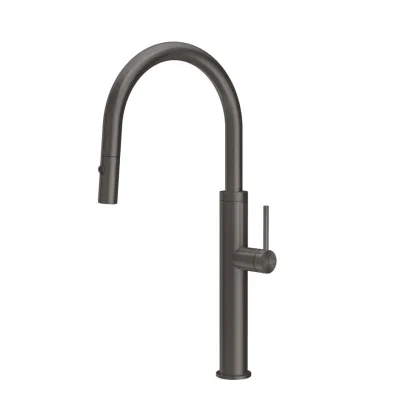 Gessi Miscelatore monocomando con doccetta estraibile Kitchen 60022 707 finitura Black Metal Brushed - IN PROMOZIONE FINO AL 6/07