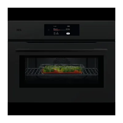 PRONTA CONSEGNA - AEG Forno compatto MealAssist CombiQuick da incasso NKK 8N721 T finitura nero opaco da 60 cm