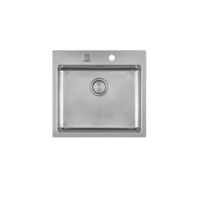 Foster Lavello una vasca 2265 080 finitura acciaio inox da 56x52 cm