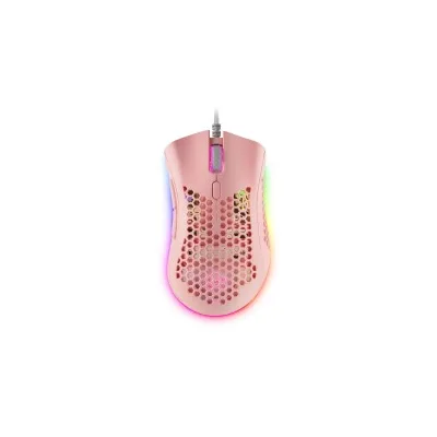 MOUSE GAMING MARS MMEX 32000 dpi - Alloggiamento del pannello perforato ROSA