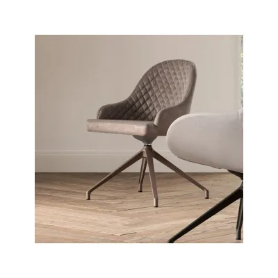Ozzio Poltroncina girevole Gilda art. S461 con struttura in metallo e seduta in tessuto