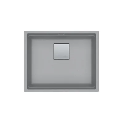 Franke: Lavello una vasca Vasche Kubus 2 Sottotop KNG 110-52 125.0529.605 finitura fragranite stone grey da 52x42 cm