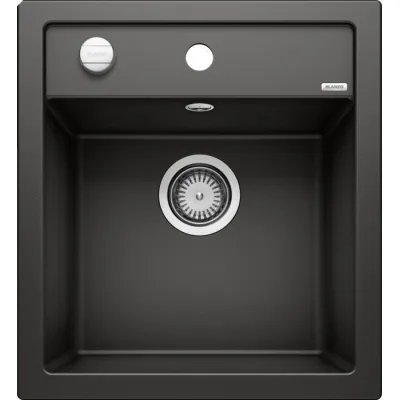 Blanco Lavello una vasca DALAGO 45 1525869 finitura nero da 46.5x51 cm - Sopratop