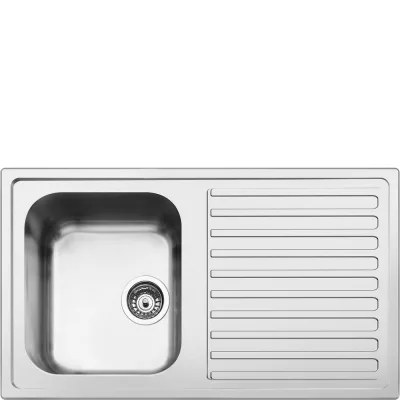 Smeg Lavello una vasca con gocciolatoio LLR861-2 finitura acciaio inox da 86 cm - IN PROMOZIONE FINO AL 30/06