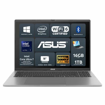 ASUS Notebook Vivobook S16 S3607CA-RP007W Intel Core Ultra 7 255H Intel AI NPU 16GB Intel Arc Graphics SSD 1TB 16'' WUXGA Win11 Home