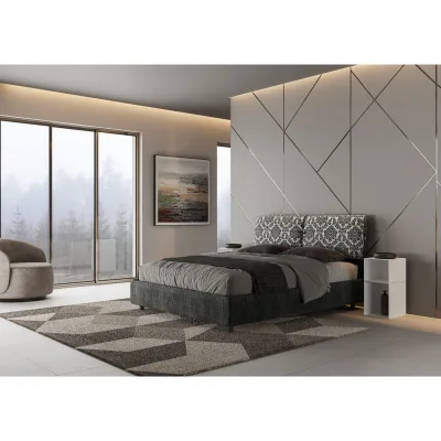 Ityhome Letto matrimoniale Mados in tessuto Agata 8 da 160 cm