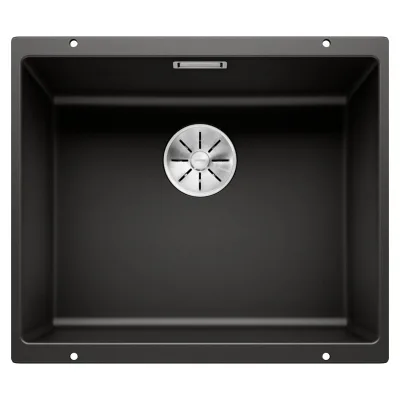 Blanco Lavello a una vasca SUBLINE 500-U Platinum 5525995 finitura nero da 53x46 cm - Sottotop