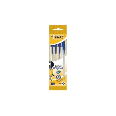 Bic Cristal Original Conf. da 4 penne a sfera Punta tonda 1mm Linea 0,40mm BLU 8308601